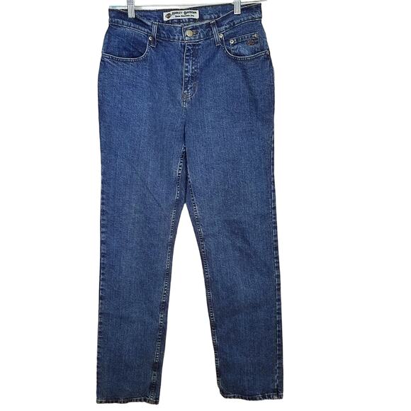 Vintage Harley Davidson Straight Leg High Rise Denim Jeans 10 Long Canada Made